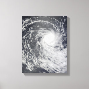 Cyclone Anja over de Zuid-Indische Oceaan Canvas Afdruk