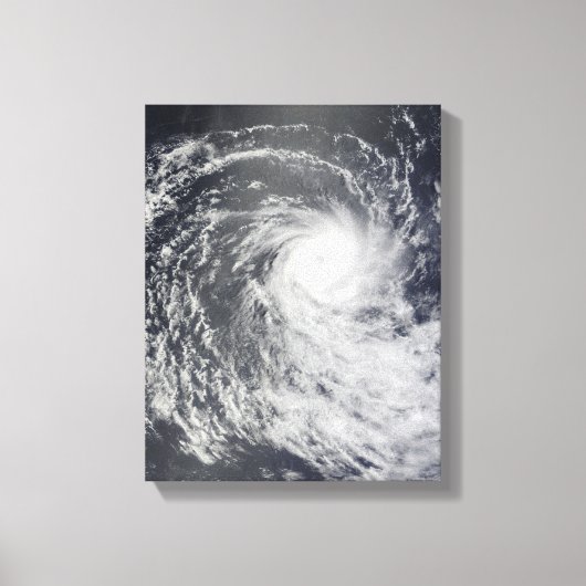 Cyclone Anja over de Zuid-Indische Oceaan Canvas Afdruk (Voorkant)