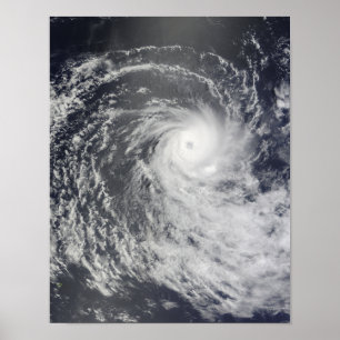 Cyclone Anja over de Zuid-Indische Oceaan Poster