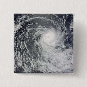 Cyclone Anja over de Zuid-Indische Oceaan Vierkante Button 5,1 Cm