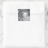 Cyclone Anja over de Zuid-Indische Oceaan Vierkante Sticker (Tas)