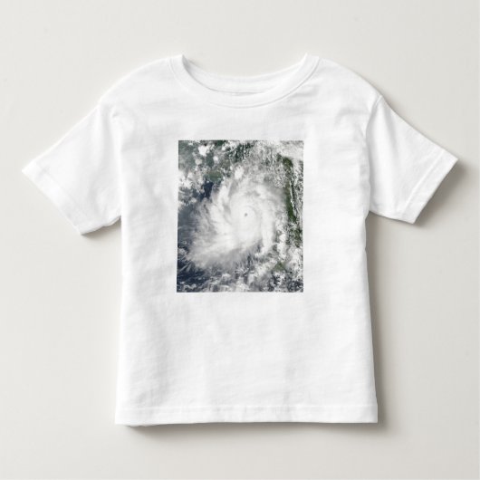 Cyclone Giri beweegt zich aan land over Birma Kinder Shirts (Voorkant)