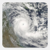 Cyclone Ingrid Vierkante Sticker (Voorkant)