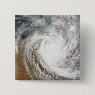 Cyclone Laurence beweegt het hele land Vierkante Button 5,1 Cm