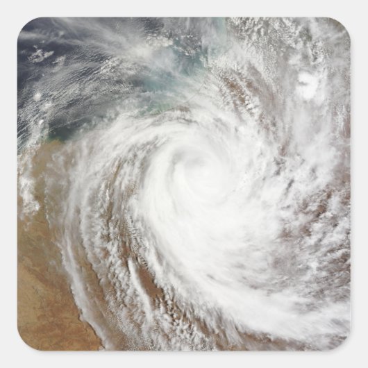 Cyclone Laurence beweegt het hele land Vierkante Sticker (Voorkant)
