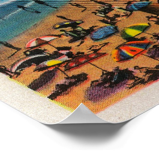 Cyclone Racer and Beach Crowds, Long Beach Poster (Hoek)