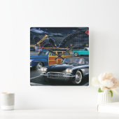 Cyclone Racer Vierkante Klok (Huis)