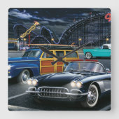 Cyclone Racer Vierkante Klok (Voorkant)