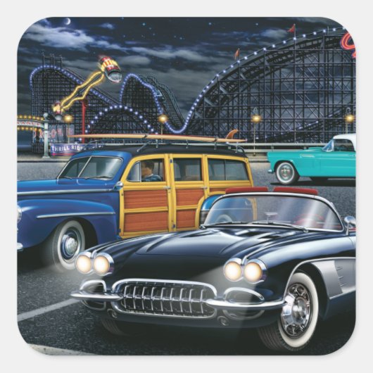 Cyclone Racer Vierkante Sticker (Voorkant)