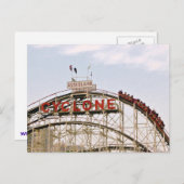 Cyclone Roller Onderzetter - Coney Island, briefka Briefkaart (Voorkant / Achterkant)