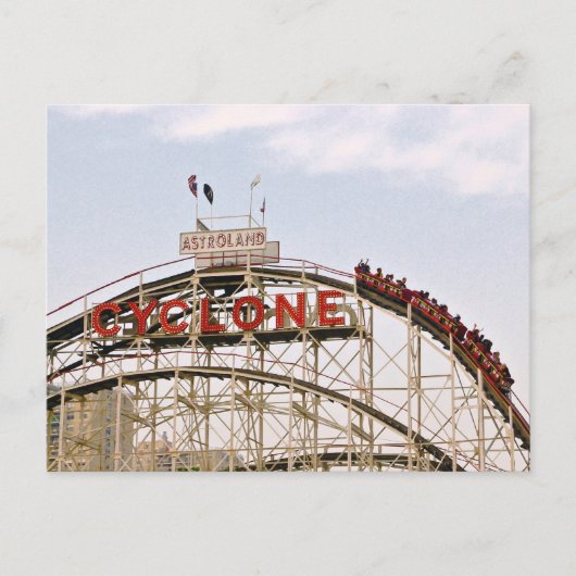 Cyclone Roller Onderzetter - Coney Island, briefka Briefkaart (Voorkant)