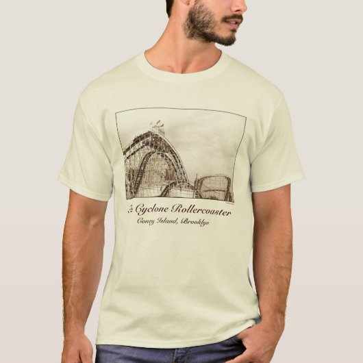 Cyclone Rollercoaster Volwassen T-shirt (Voorkant)