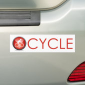 Cyclonpictogram Bumpersticker (Op auto)