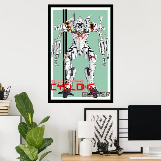 cycloon mecha-robot poster (Thuiskantoor)