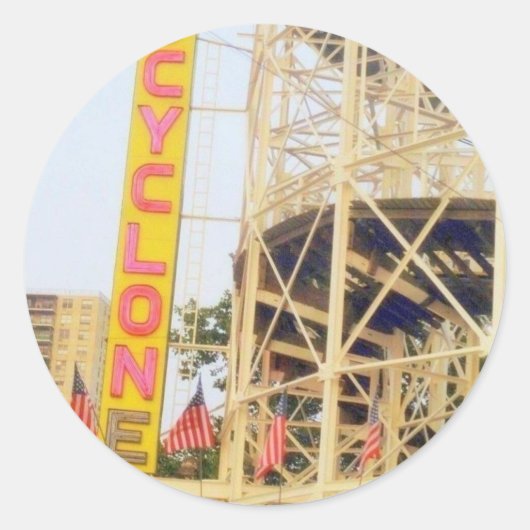 Cycloon Rollercoaster Teken Stickers (Voorkant)