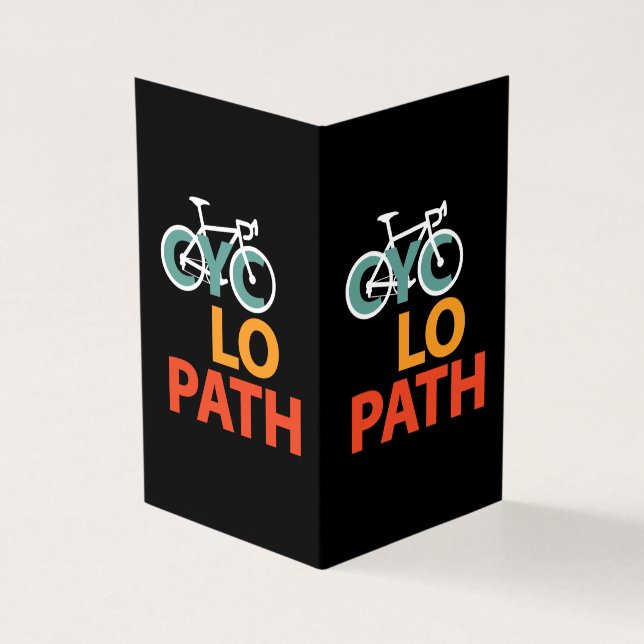 Cyclopath Bicycle Funny Cycling Kaart (Buitenkant)