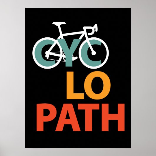 Cyclopath Bicycle Funny Cycling Poster (Voorkant)