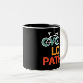 Cyclopath Bicycle Funny Cycling Tweekleurige Koffiemok (Voorkant rechts)
