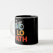 Cyclopath Bicycle Funny Cycling Tweekleurige Koffiemok (Voorkant links)