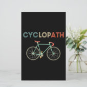 Cyclopath Funny Bicycle Cyclist Humor Briefpapier (Staand voorkant)