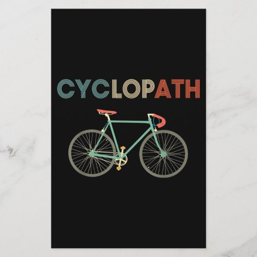 Cyclopath Funny Bicycle Cyclist Humor Briefpapier (Voorkant)