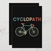 Cyclopath Funny Bicycle Cyclist Humor Kaart (Voorkant / Achterkant)