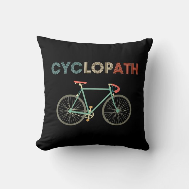 Cyclopath Funny Bicycle Cyclist Humor Kussen (Voorkant)