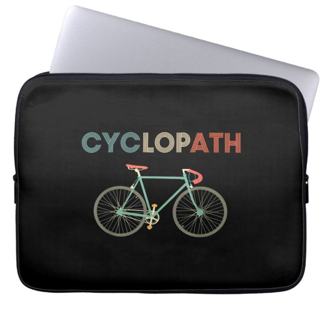 Cyclopath Funny Bicycle Cyclist Humor Laptop Sleeve (Voorkant)