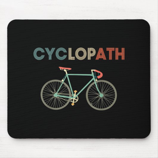 Cyclopath Funny Bicycle Cyclist Humor Muismat (Voorkant)