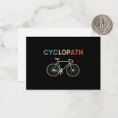 Cyclopath Funny Bicycle Cyclist Humor Notitiekaartje (Voorkant / Achterkant in situ)