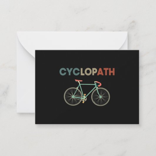 Cyclopath Funny Bicycle Cyclist Humor Notitiekaartje (Voorkant)