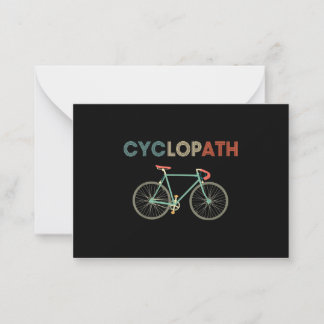 Cyclopath Funny Bicycle Cyclist Humor Notitiekaartje