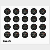 Cyclopath Funny Bicycle Cyclist Humor Ronde Sticker (Vel)