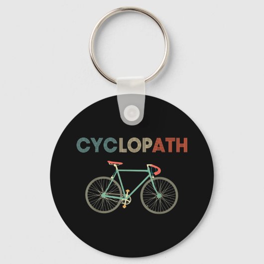 Cyclopath Funny Bicycle Cyclist Humor Sleutelhanger (Voorkant)