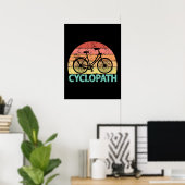 Cyclopath Funny Cycling Bicycle Poster (Thuiskantoor)