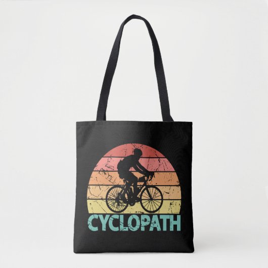 Cyclopath Funny Cycling Tote Bag (Voorkant)
