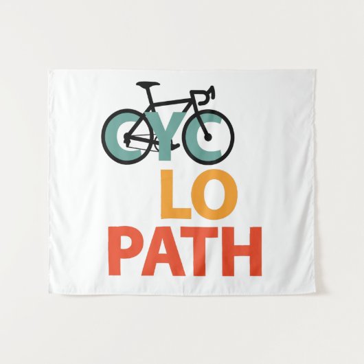 Cyclopath Funny Cycling Wandkleed (Voorkant (horizontaal))