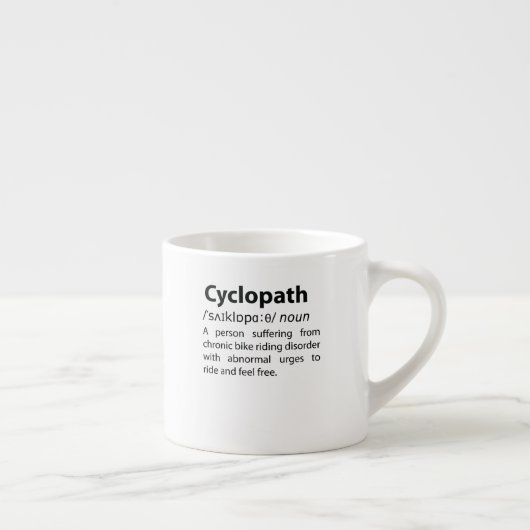 Cyclopath Funny Dictionary Definition Espresso Kop (Rechts)