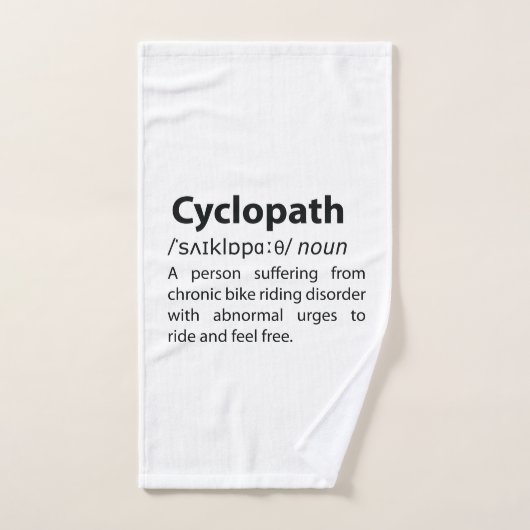Cyclopath Funny Dictionary Definition Handdoek (Handdoek)