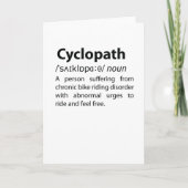 Cyclopath Funny Dictionary Definition Kaart (Voorkant)