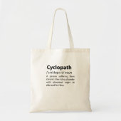 Cyclopath Funny Dictionary Definition Tote Bag (Voorkant)