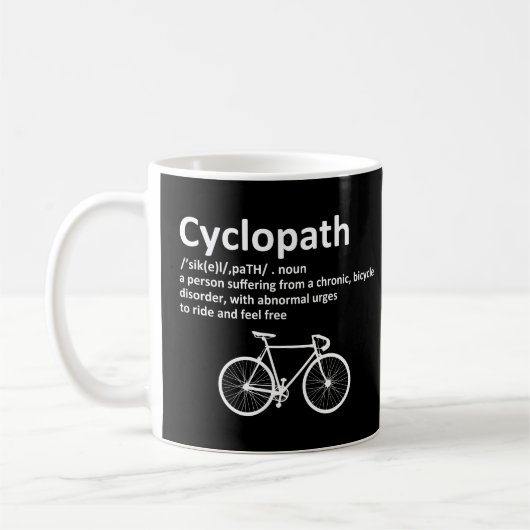 Cyclopath Funny Gift for Cyclists and Bikers Koffiemok (Links)