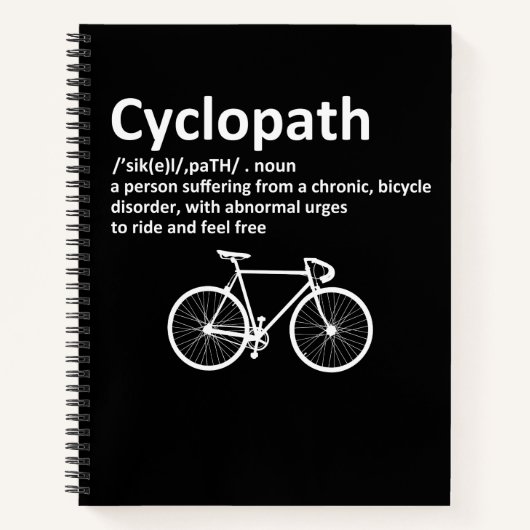 Cyclopath Funny Gift for Cyclists and Bikers Notitieboek (Voorkant)