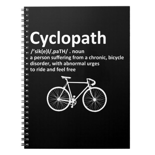 Cyclopath Funny Gift for Cyclists and Bikers Notitieboek (Voorkant)