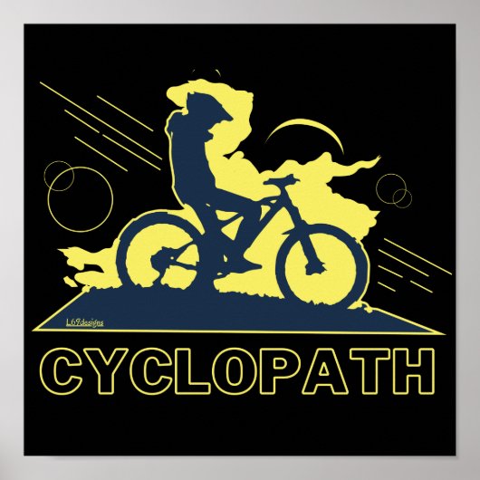 CYCLOPATH grappig cadeau voor mountainbike Poster (Voorkant)