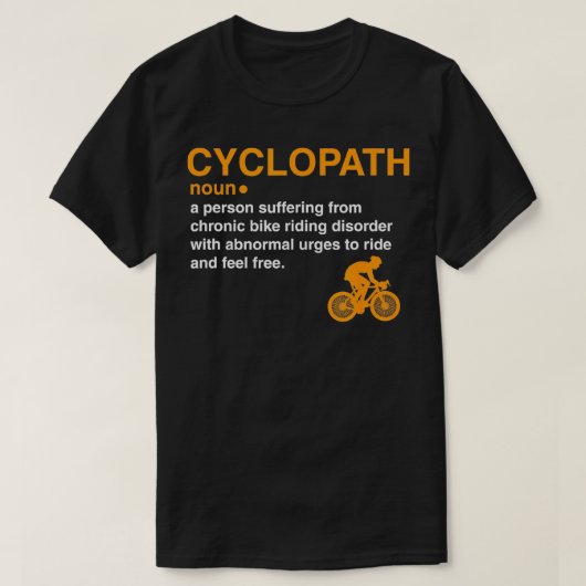 Cyclopath Woordenboek Definitie Fietser Fietser T-shirt (Design voorkant)