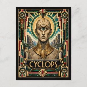 Cyclops, Art Deco Mythisch Briefkaart