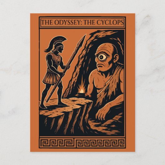Cyclops Cave Duel Briefkaart (Voorkant)