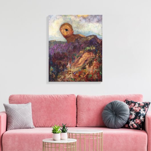 Cyclops | Odilon Redon | Canvas Afdruk (Insitu (Woonkamer))