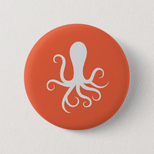 Cycloptopus - Sinaasappel Ronde Button 5,7 Cm